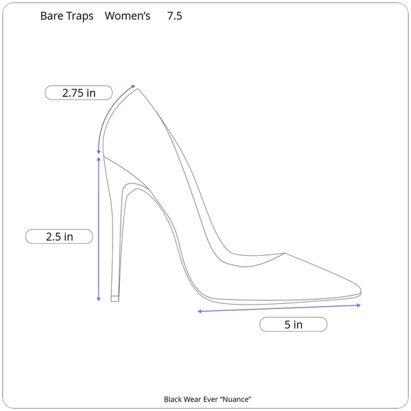 Bare Traps “Nuance” Black Pump - Size 7 - Picture 7 of 7